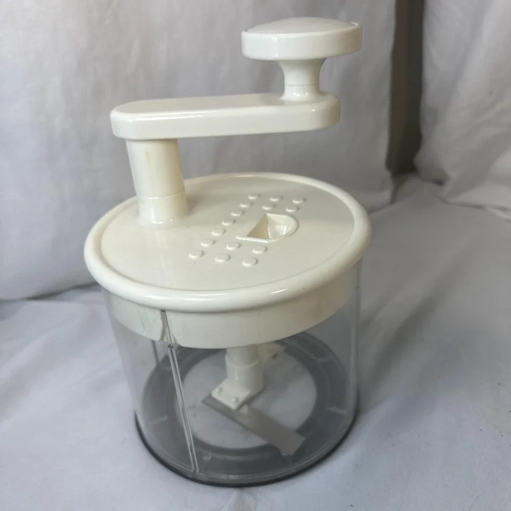 Vintage 1980s Rowoco Hand Operated Food Processor Chopper In Box No Rotary Blade